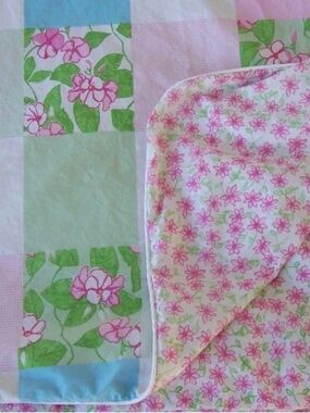 LILLY PULITZER’S PATCHWORK DUVET and SHAM F\Q •LIKE NEW•